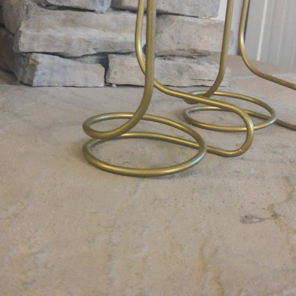 Gold Serpent Snake Twisted Candle Holders - Picture 2 of 4